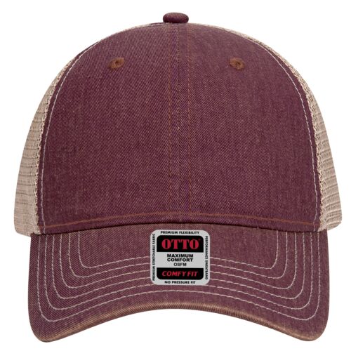 OTTO CAP 6 Panel Low Profile Mesh Back Trucker Dad Hat Thumbnail