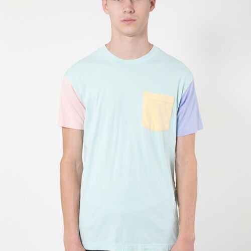 RSA2404 Power Washed Color Block Pocket T-Shirt Thumbnail
