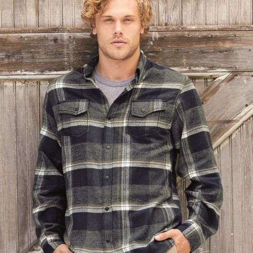 Men's Snap Front Plaid Flannel Shirt Thumbnail