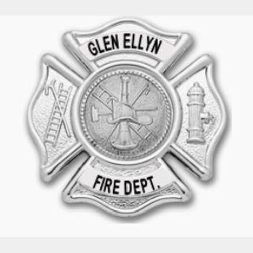 Glen Ellyn Hat Badge Solid Screw Back  Thumbnail